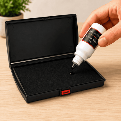 Large Ink Pad (6×4 inch) for Custom Rubber Stamps – with 15 ml Premium Ink