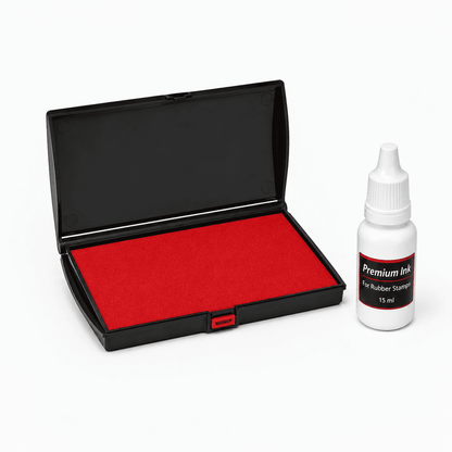 Large Ink Pad (6×4 inch) for Custom Rubber Stamps – with 15 ml Premium Ink