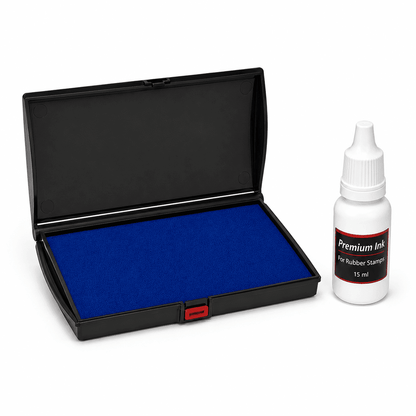 Large Ink Pad (6×4 inch) for Custom Rubber Stamps – with 15 ml Premium Ink