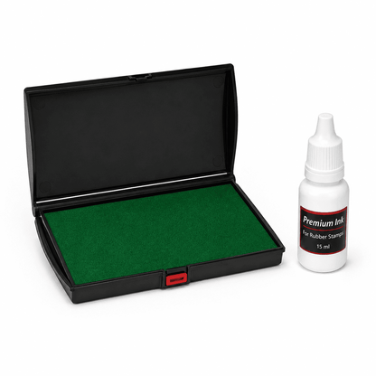 Large Ink Pad (6×4 inch) for Custom Rubber Stamps – with 15 ml Premium Ink