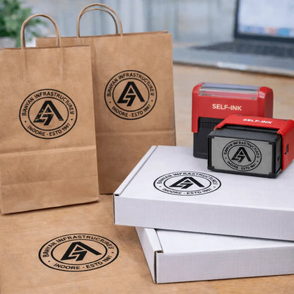 Permanent waterproof pre-ink logo stamp for plastic packaging
