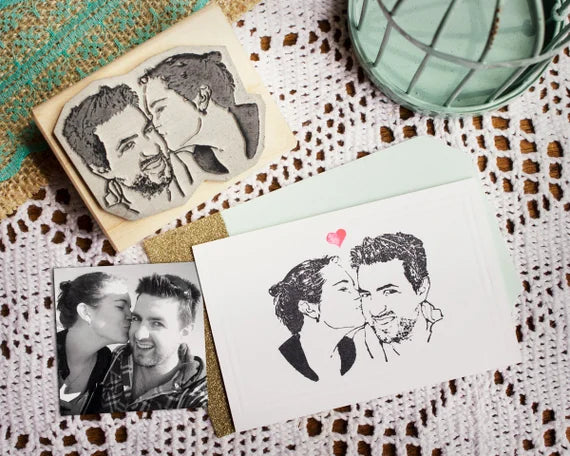 Custom Face Stamp | Personalized Photo Rubber Stamp