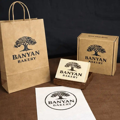 Premium custom rubber stamp with business logo