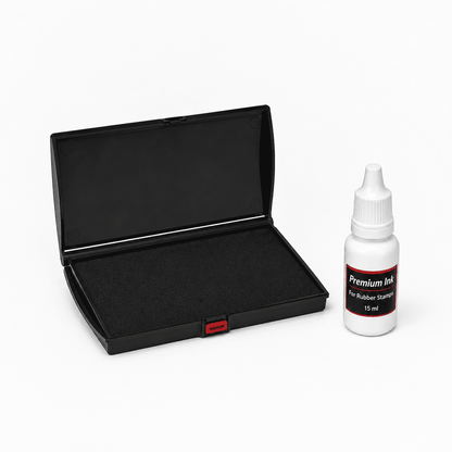 Large Ink Pad (6×4 inch) for Custom Rubber Stamps – with 15 ml Premium Ink