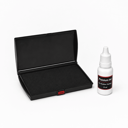 Large Ink Pad (6×4 inch) for Custom Rubber Stamps – with 15 ml Premium Ink