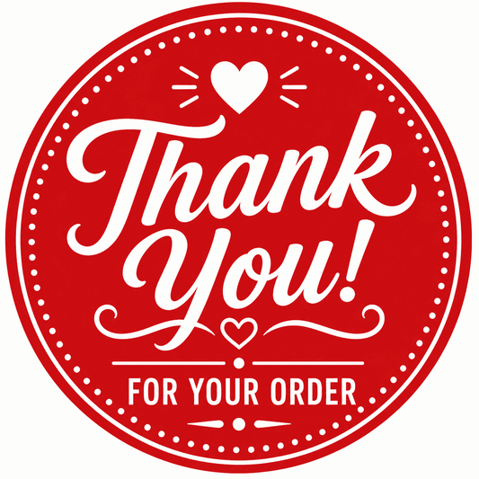 Thank You Packaging Stickers – 450 Round Labels (1.5" × 1.5")