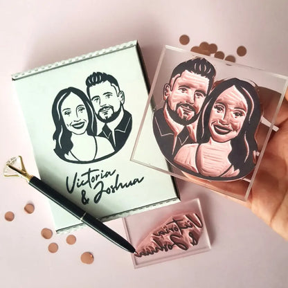 Custom Face Stamp | Personalized Photo Rubber Stamp
